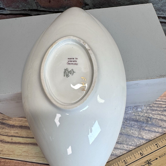 Rare Vtg Alka Kunst Bavaria West Germany Oblong Olive Dish Serving‎ Bowl MCM - Picture 5 of 6